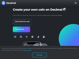 'decimalchain.com' screenshot