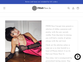 itemsparis.com homepage screenshot