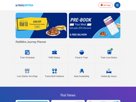 'railmitra.com' screenshot