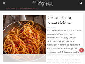'anitalianinmykitchen.com' screenshot