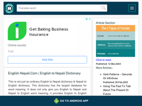 'english-nepali.com' screenshot