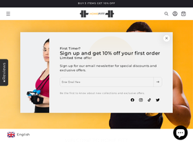 Home Fitt homepage screenshot