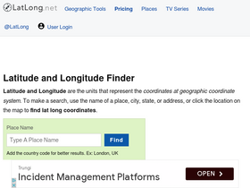 'latlong.net' screenshot