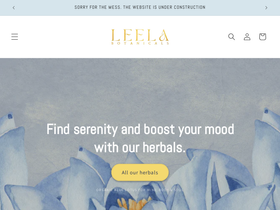 leelabotanicals.com homepage screenshot
