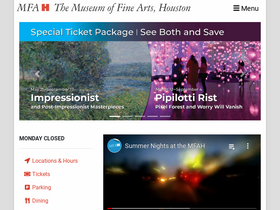 'mfah.org' screenshot