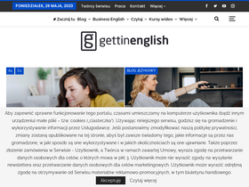 'szkolajezykowa.gettinenglish.com' screenshot