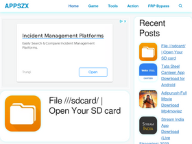 'appszx.com' screenshot