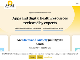 'onemindpsyberguide.org' screenshot