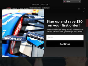 'trakracer.com' screenshot