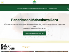 'umj.ac.id' screenshot