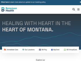 'bozemanhealth.org' screenshot