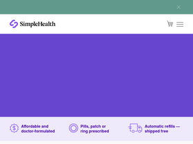 'simplehealth.com' screenshot