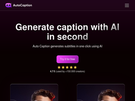 Screenshot of autocaption.io