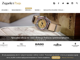 'zegarkiipasja.pl' screenshot