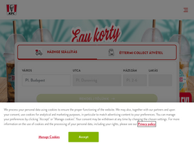 'kfc.hu' screenshot