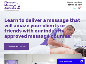 'discovermassage.com.au' screenshot