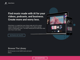 'evokemusic.ai' screenshot