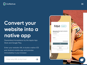 'gonative.io' screenshot