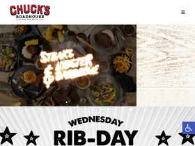 'chucksroadhouse.com' screenshot