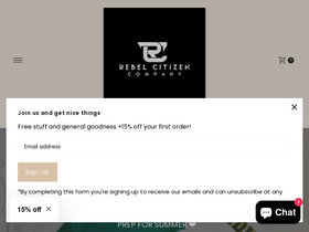 rebelcitizencompany.com homepage screenshot