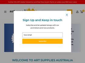 'artsuppliesaustralia.com.au' screenshot
