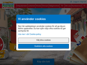 'postkodlotteriet.se' screenshot