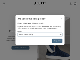 PLUFFI SHOP website screenshot