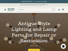 'antiquelampsupply.com' screenshot
