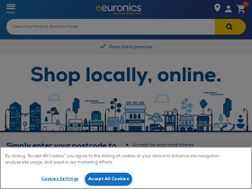 'euronics.co.uk' screenshot