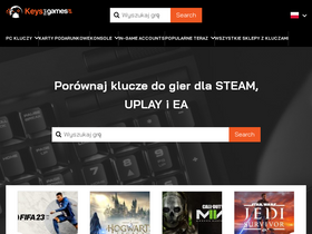 'keysforgames.pl' screenshot