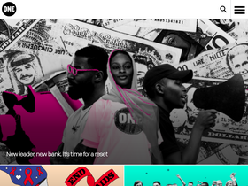 'one.org' screenshot