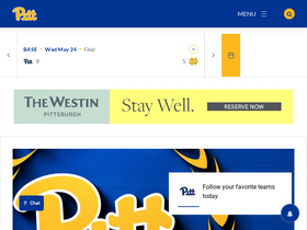 'pittsburghpanthers.com' screenshot