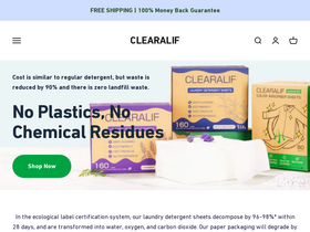 Clearalif homepage screenshot