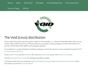 'voidlinux.org' screenshot