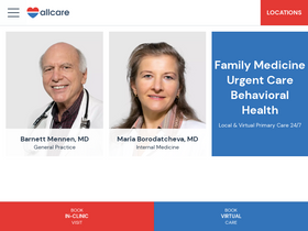 'allcarefamilymed.com' screenshot