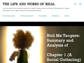 'thelifeandworksofrizal.blogspot.com' screenshot