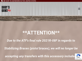 'durysguns.com' screenshot