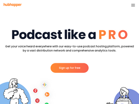 'hubhopper.com' screenshot