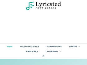 'lyricsted.com' screenshot
