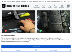 'knivesandtools.be' screenshot