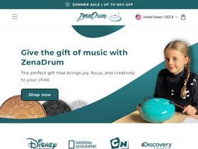 zena-drum.com homepage screenshot