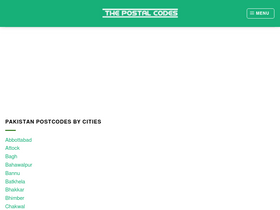 'thepostalcodes.net' screenshot