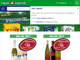 'liquorlegends.com.au' screenshot