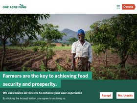 'oneacrefund.org' screenshot