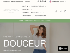 addictionnouvellelingerie.com homepage screenshot