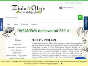 'ziolaioleje.pl' screenshot