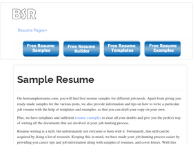 'bestsampleresume.com' screenshot