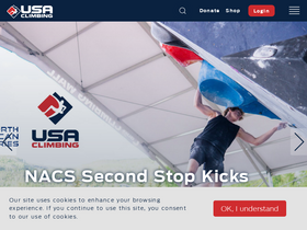 'usaclimbing.org' screenshot