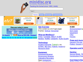 'minidisc.org' screenshot
