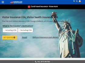 'americanvisitorinsurance.com' screenshot